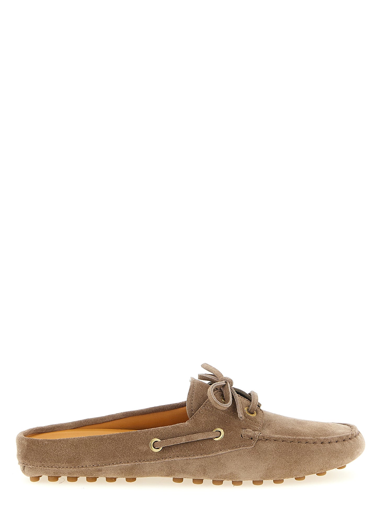 Tod's Gommino Sabots Flat Shoes — Beige Luxe