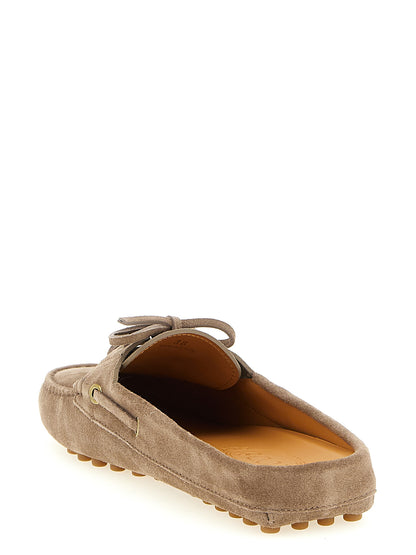 Tod's Gommino Sabots Flat Shoes — Beige Luxe