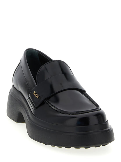 Tod's Leather Loafers - Women's Moccasins, Black
