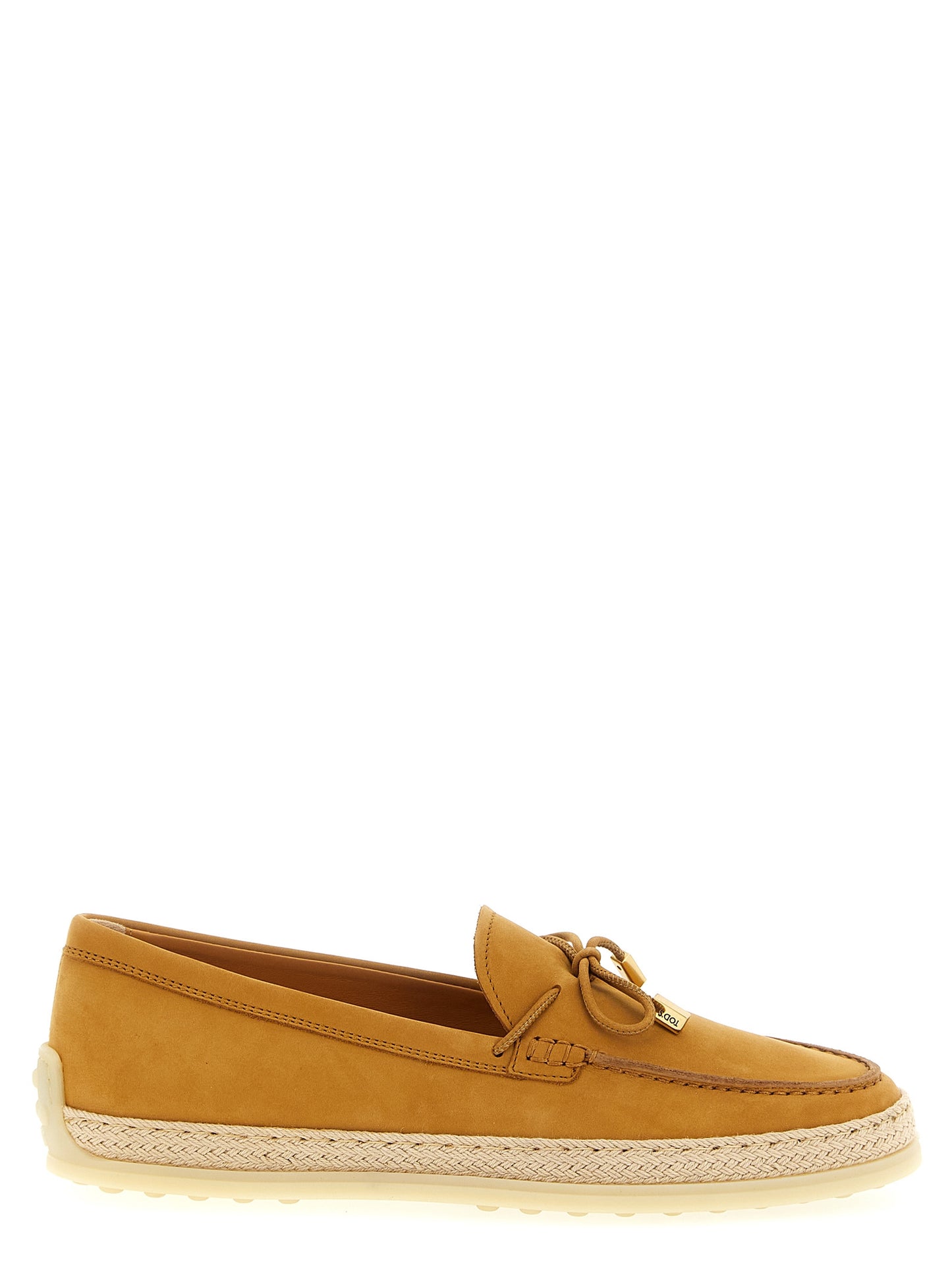 Tod's Gomma Rafia 92k Loafers - Beige Moccasins