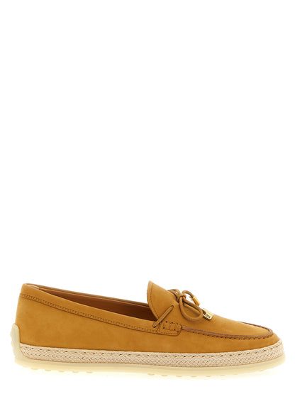 Tod's Gomma Rafia 92k Loafers - Beige Moccasins