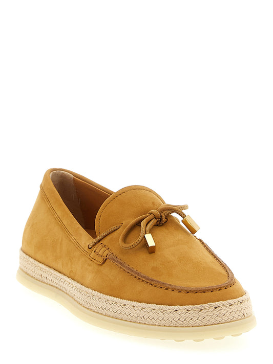 Tod's Gomma Rafia 92k Loafers - Beige Moccasins