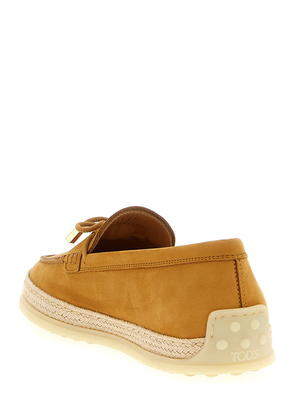 Tod's Gomma Rafia 92k Loafers - Beige Moccasins
