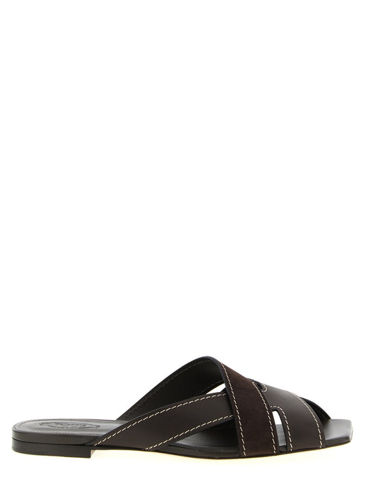 Tod's Weaved Sandals — Women's Brown Leather Sandals