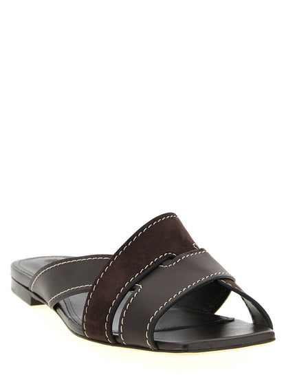 Tod's Weaved Sandals — Women's Brown Leather Sandals