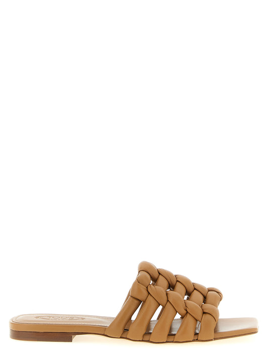 Tod's Nappa Sandals — Women's Brown Leather Sandals