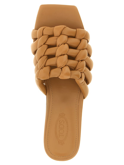 Tod's Nappa Sandals — Women's Brown Leather Sandals