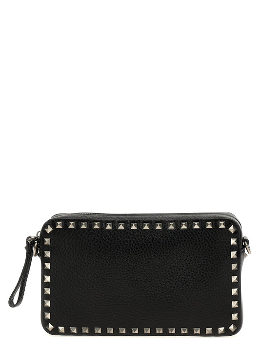 Valentino Garavani Rockstud Shoulder Bag — Black