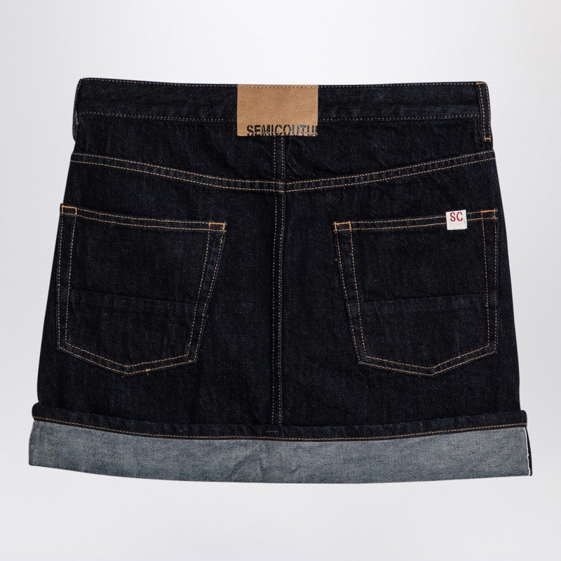 Semicouture Floriane miniskirt in dark denim