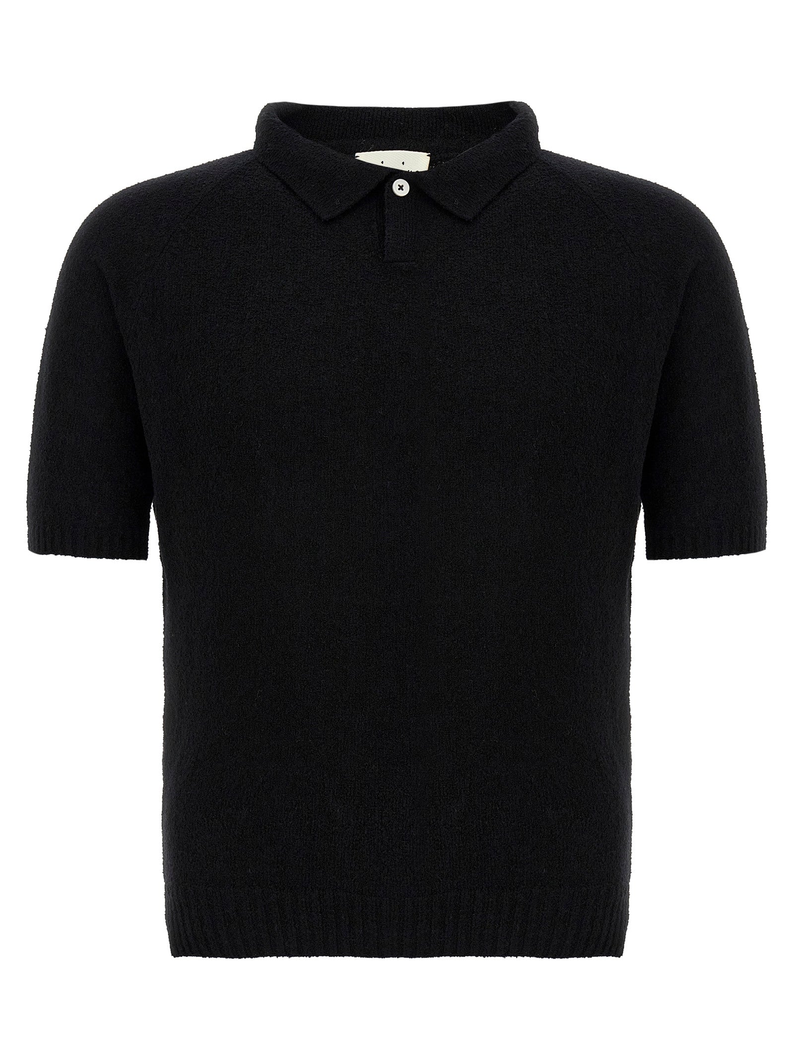 Ma'ry'ya Bouclé Cotton Polo Shirt