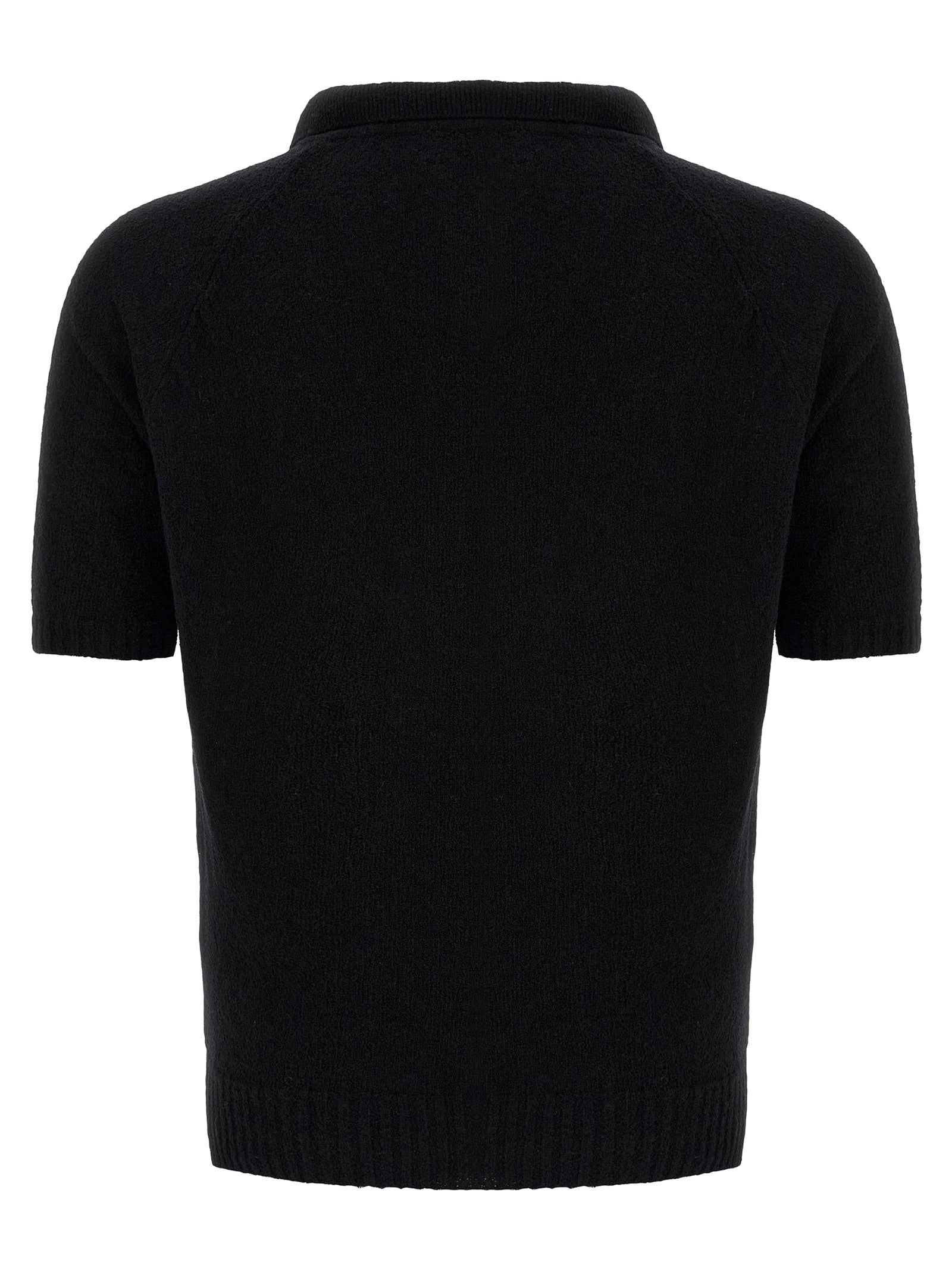 Ma'ry'ya Bouclé Cotton Polo Shirt