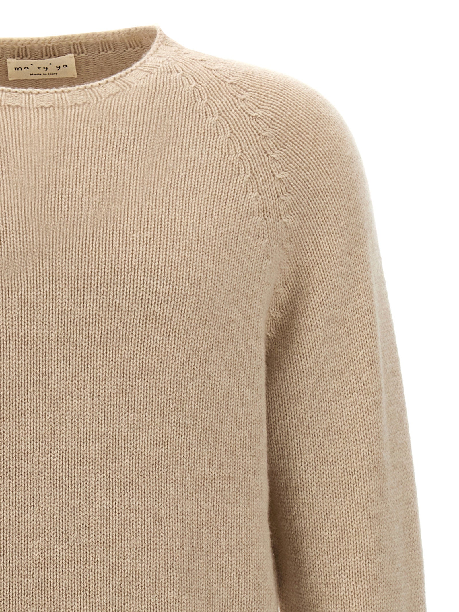 Ma'ry'ya Cashmere Sweater — Beige Knitwear for Men