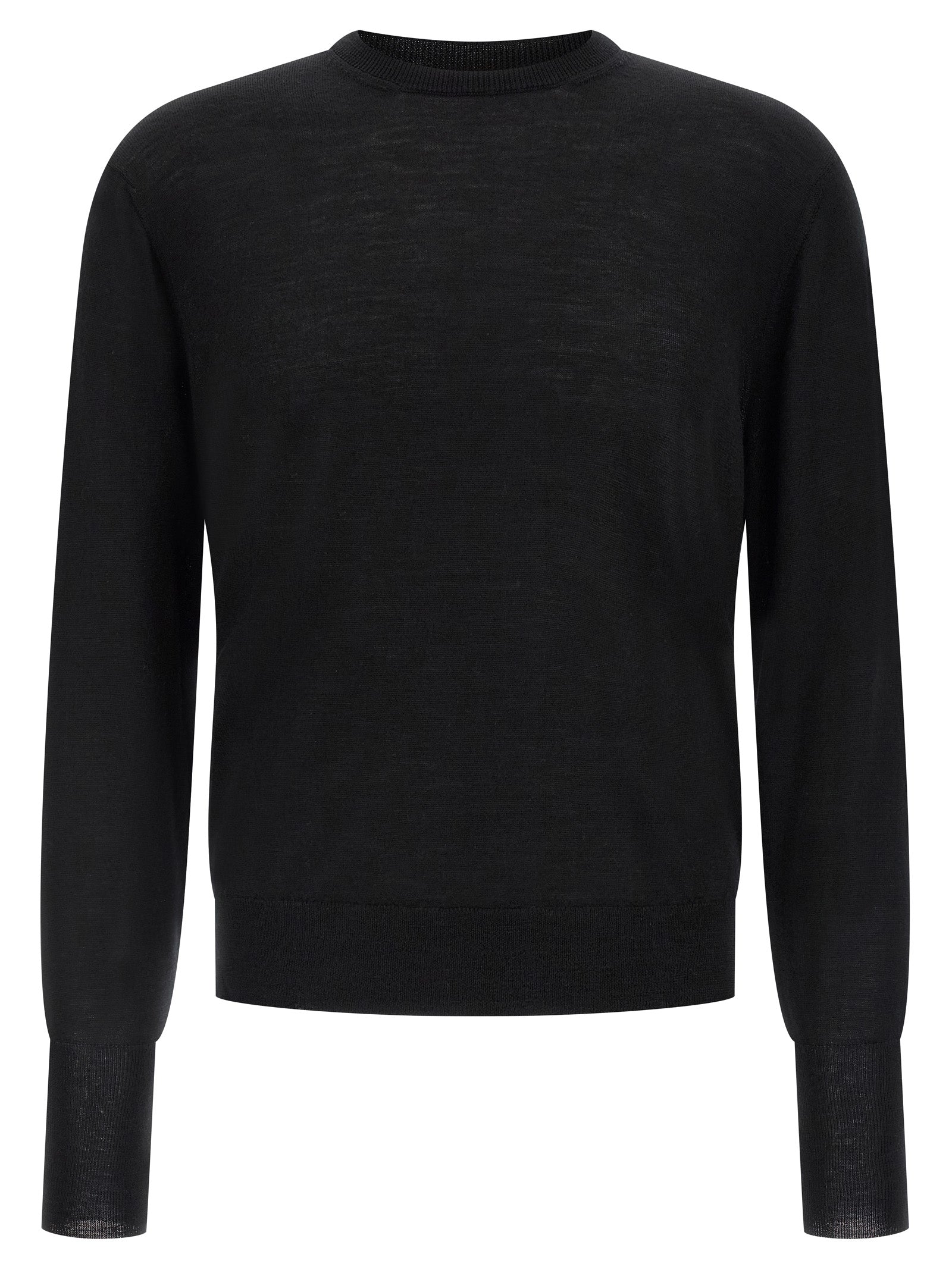 Ma'ry'ya Crew-neck Sweater — Men's Knitwear, Black