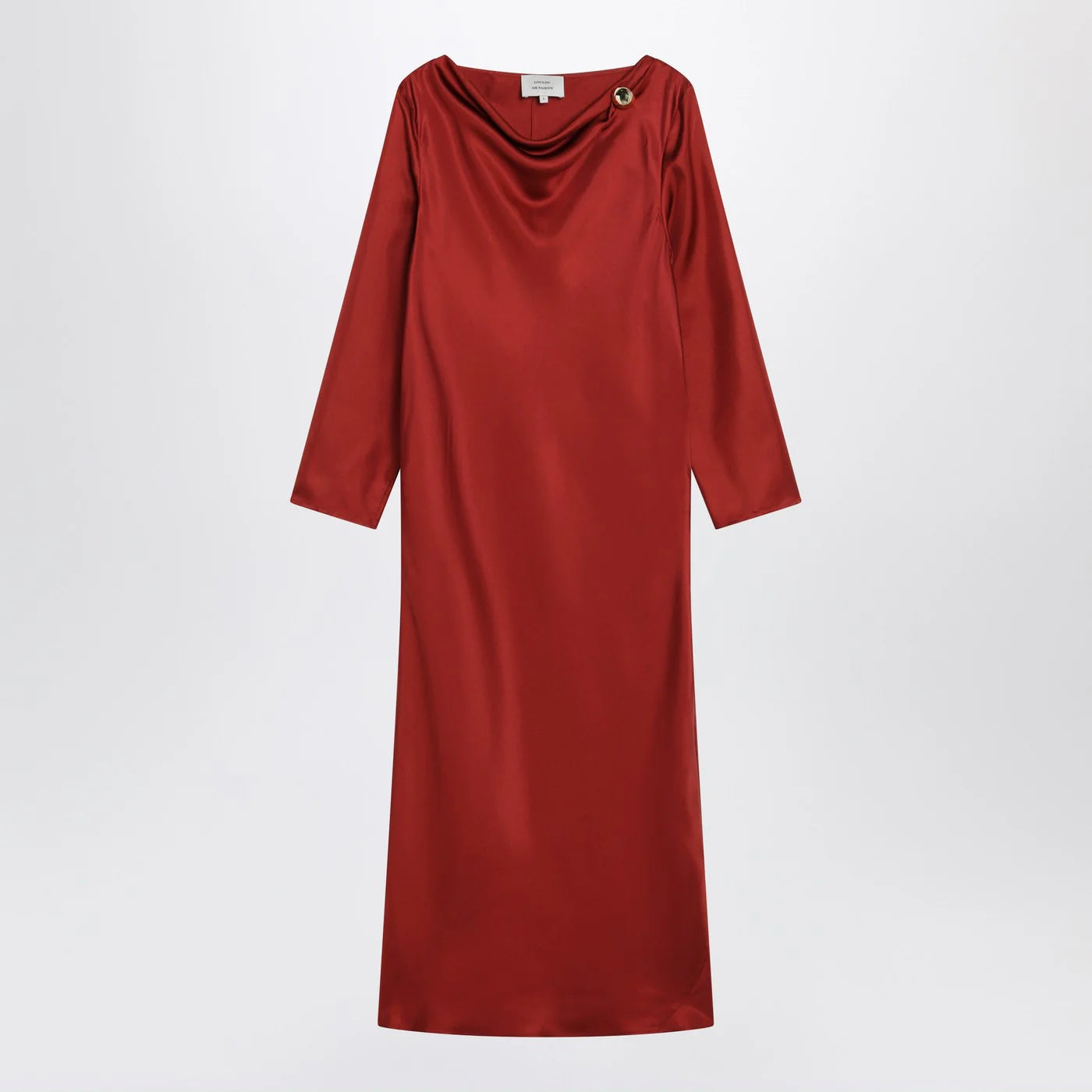 LouLou De Saison Zoya Dress — Red Silk Twill (Dresses)