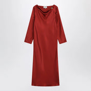 LouLou De Saison Zoya Dress — Red Silk Twill (Dresses)