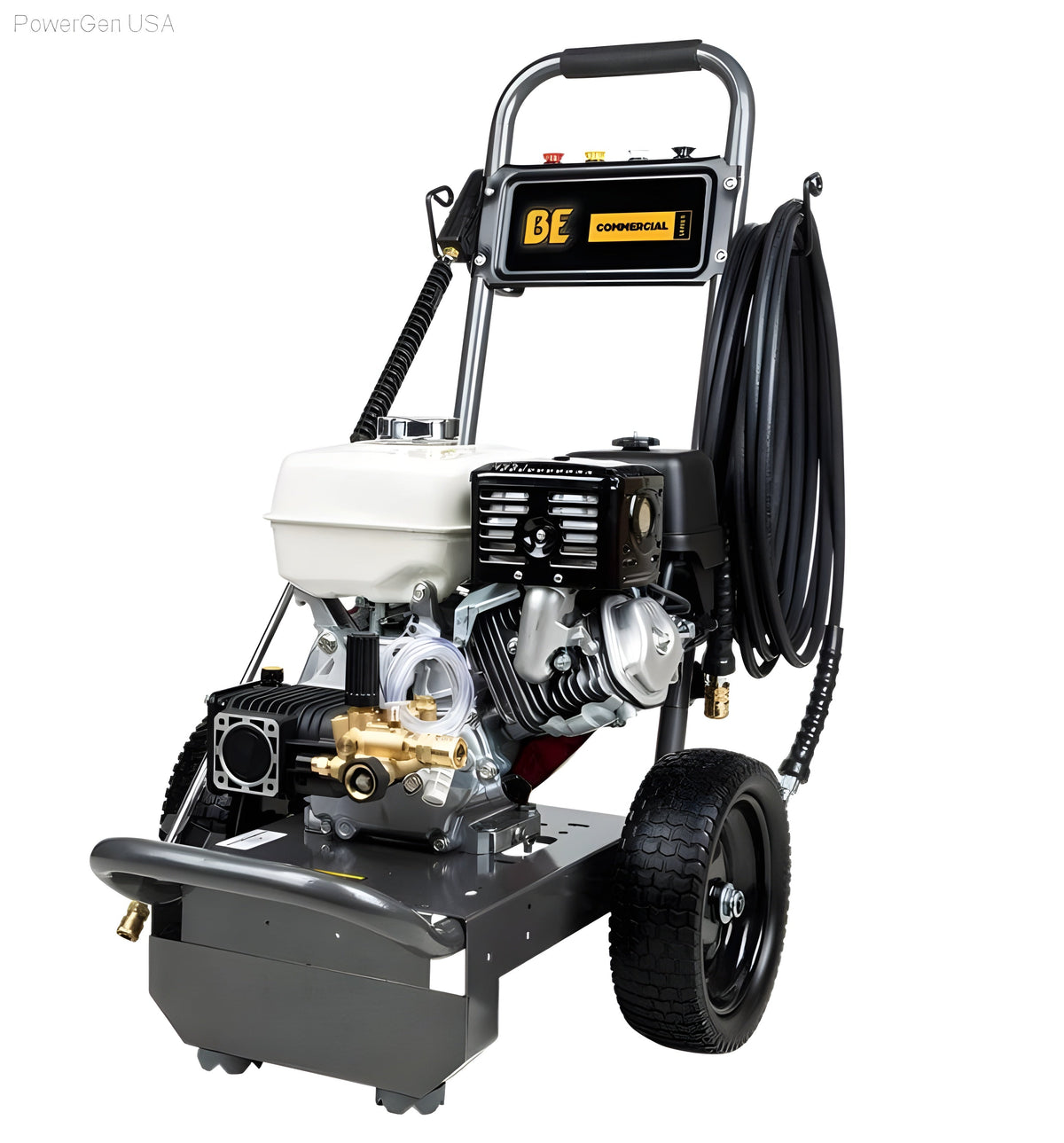 BE Power Equipment 3800 PSI 3.5 GPM Gas Pressure Washer with Honda GX270 Engine and AR Triplex Pump - PowerGen USA - B389HA