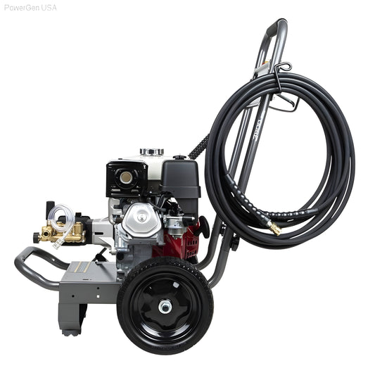 BE Power Equipment 3800 PSI 3.5 GPM Gas Pressure Washer with Honda GX270 Engine and AR Triplex Pump - PowerGen USA - B389HA