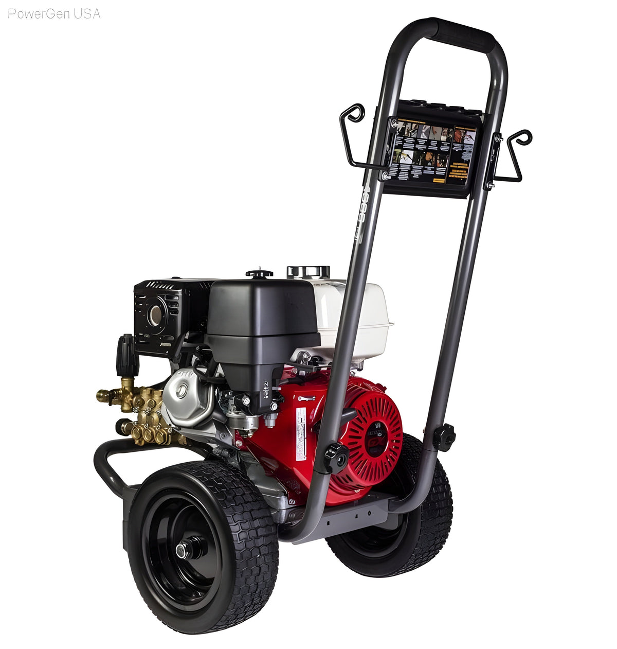 BE Power Equipment 4000 PSI 4.0 GPM Gas Pressure Washer with Honda GX390 Engine and General Triplex Pump - PowerGen USA - B4013HGS