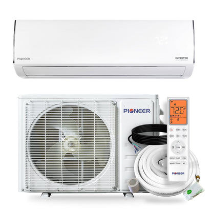 Pioneer Diamante Essenza 23,000 BTU 17 SEER2 230V High-Wall Ductless Mini-Split Air Conditioner Inverter Heat Pump with 16 Ft. Kit - WYT024GLUI17RL
