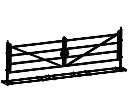 Chery Industrial [BARGAIN] 20ft Farm Metal Driveway Gate with Diagonal Tubes - A_IF000054