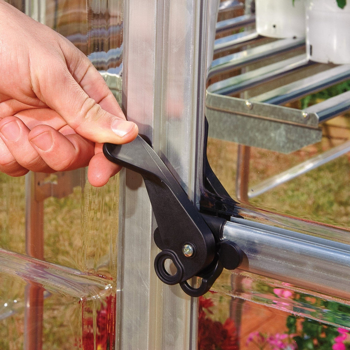 Palram Canopia | 6x6 Ft Hybrid Greenhouse Kit - Green With 0.8mm Polycarbonate Glazing - HG5506G-1B