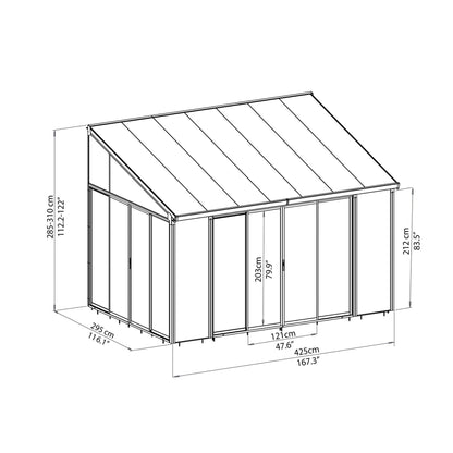 Palram Canopia | SanRemo White Patio Enclosure - HG9066
