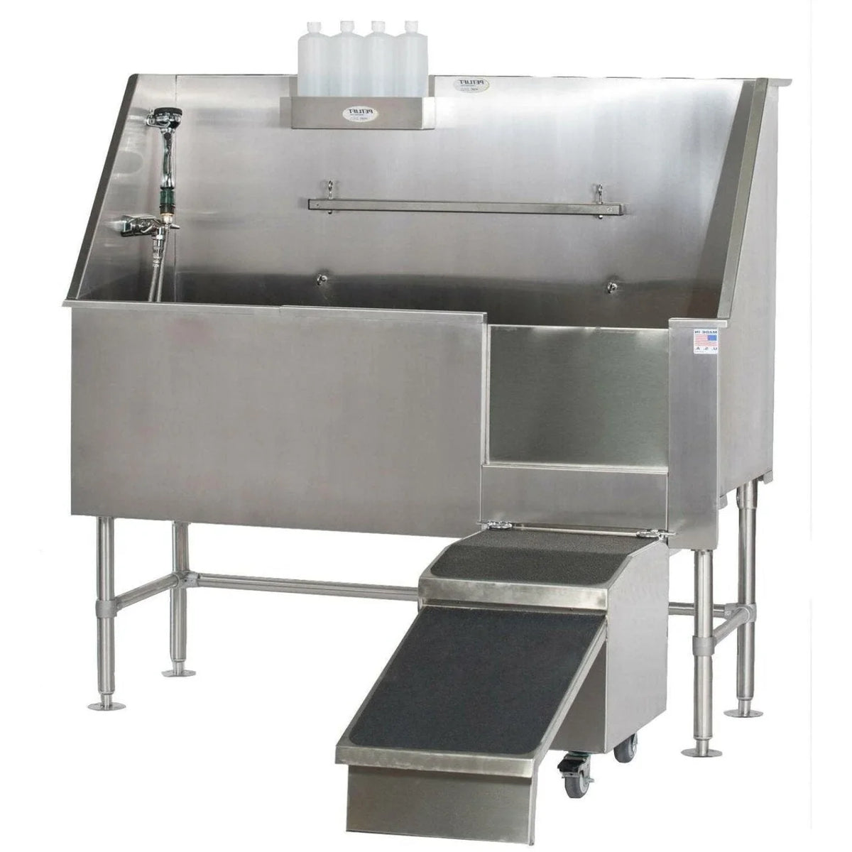 PETLIFT Aqua Quest Stainless Steel Walk-In Dog Grooming Bath Tub 60 - PL-BT-AQ58-LH