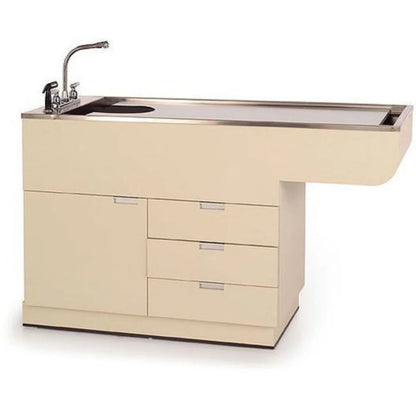 PETLIFT Veterinary Wet Table Stainless Steel Top & Storage Multi Purpose Single Level - PL-TWC-800-60