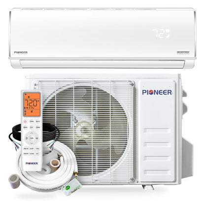 Pioneer Diamante Pro 31,500 BTU 19 SEER2 230V High-Wall Ductless Mini-Split Air Conditioner Inverter Heat Pump with 16 Ft. Kit - WYT030GLSI20RL