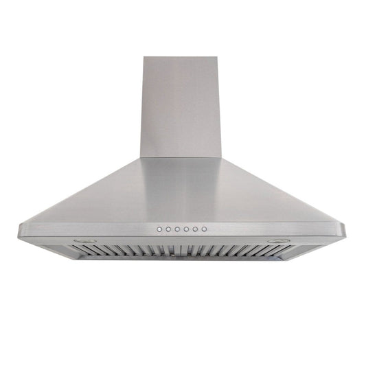 Proline King Air with Stainless Steel, White and Matte Black Finish - Dream Home Series - 550/1200 CFM, Wall-Mounted Range Hood - PLSW KING AIR.30 BLACK