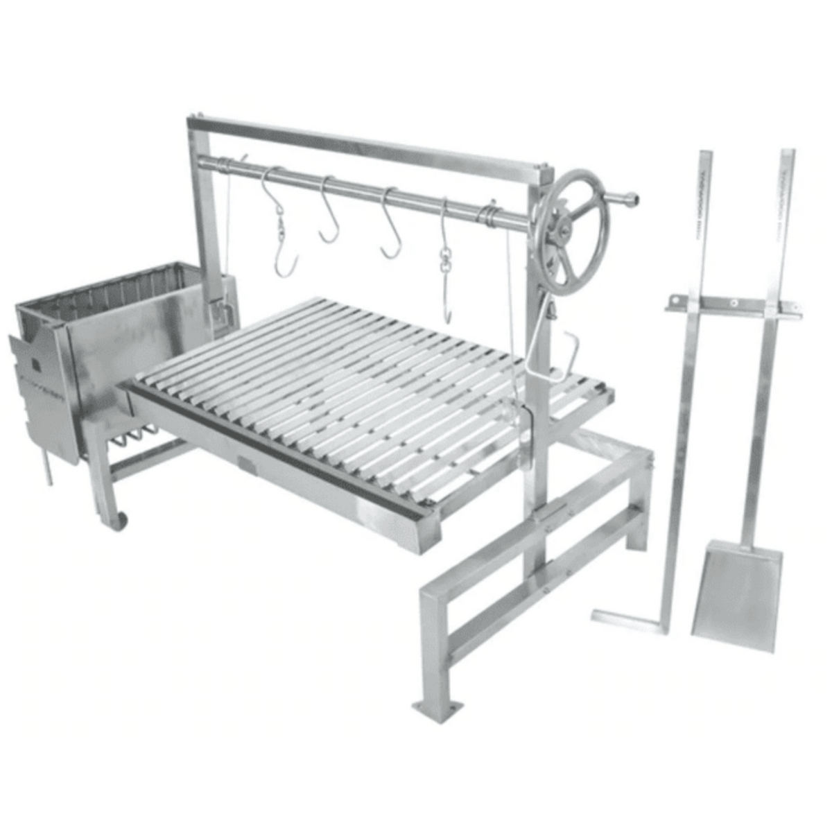 Tagwood BBQ09SS Built-In Insert Santa Maria Argentine Grill + 60 Firebricks Bundle - BBQ09-1