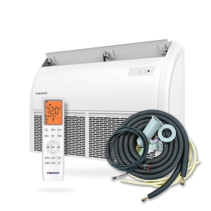 Pioneer Multi Zone 24,000 BTU Quantum Ultra Floor-Ceiling Flex Mount Indoor Section Ductless Mini-Split Wi-Fi Inverter++ Air Conditioner Heat Pump 230V - UT024GLSILCFHG-10S