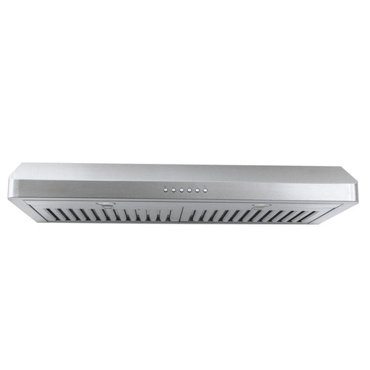 Proline PLJW 185 - Slim Under-Cabinet Range Hood, 600 CFM | Convertible to Ductless, Stainless Steel - PLJW 185.30