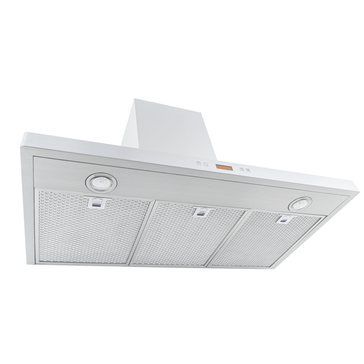 Proline PLFW 520 - Wall-Mounted Range Hood, 600/1200 CFM | Convertible to Ductless, Stainless Steel, Matte Black Finish - PLFW 520.24
