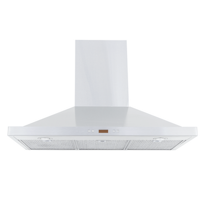 Proline PLFW 520 - Wall-Mounted Range Hood, 600/1200 CFM | Convertible to Ductless, Stainless Steel, Matte Black Finish - PLFW 520.24