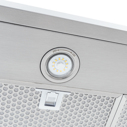 Proline PLFW 520 - Wall-Mounted Range Hood, 600/1200 CFM | Convertible to Ductless, Stainless Steel, Matte Black Finish - PLFW 520.24