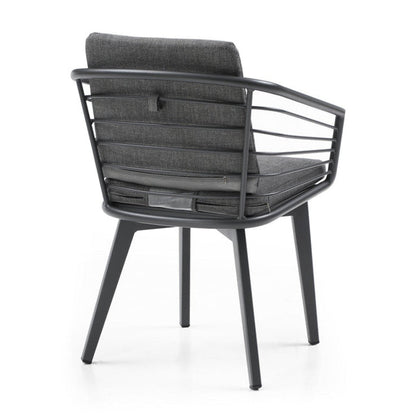 Whiteline Modern Living Kassey Outdoor Dining Armchair DAC1835-DGRY